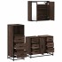 Set de muebles baño 3 pzas madera contrachapada roble