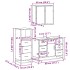 Set de muebles baño 3 pzas madera contrachapada roble