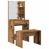 Juego de tocador con LED madera contrachapada madera