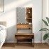 Juego de tocador con LED madera contrachapada madera
