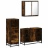 Set de muebles baño 3 pzas madera contrachapada roble