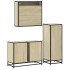 Set de muebles de baño 3 pzas madera contrachapada roble