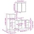 Juego de muebles de baño 3 pzas madera contrachapada