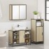 Set de muebles de baño 3 pzas madera contrachapada roble