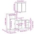 Set de muebles de baño 3 pzas madera contrachapada roble
