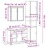 Set de muebles de baño 3 pzas madera contrachapada roble