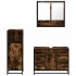 Set de muebles baño 3 pzas madera contrachapada roble