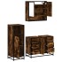 Set de muebles baño 3 pzas madera contrachapada roble