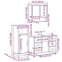 Set de muebles baño 3 pzas madera contrachapada roble