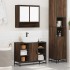 Set de muebles baño 2 pzas madera contrachapada marrón