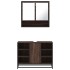 Set de muebles baño 2 pzas madera contrachapada marrón