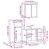 Set de muebles de baño 3 pzas madera contrachapada gris