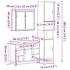Set de muebles de baño 3 pzas madera contrachapada gris