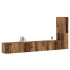 Muebles de TV de pared 3 uds madera vieja madera de