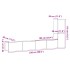 Muebles de TV de pared 3 uds madera vieja madera de