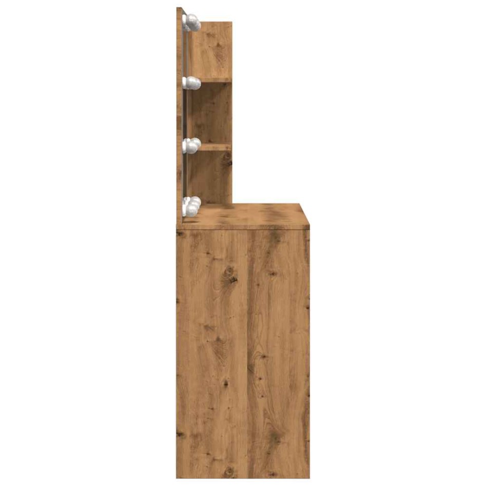 Tocador con luces LED roble artisan 74,5x40x141