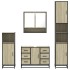 Juego de muebles de baño 4 pzas contrachapada roble