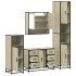 Juego de muebles de baño 4 pzas contrachapada roble