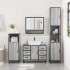 Set de muebles de baño 4 pzas madera contrachapada gris
