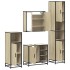 Juego de muebles de baño 4 pzas contrachapada roble
