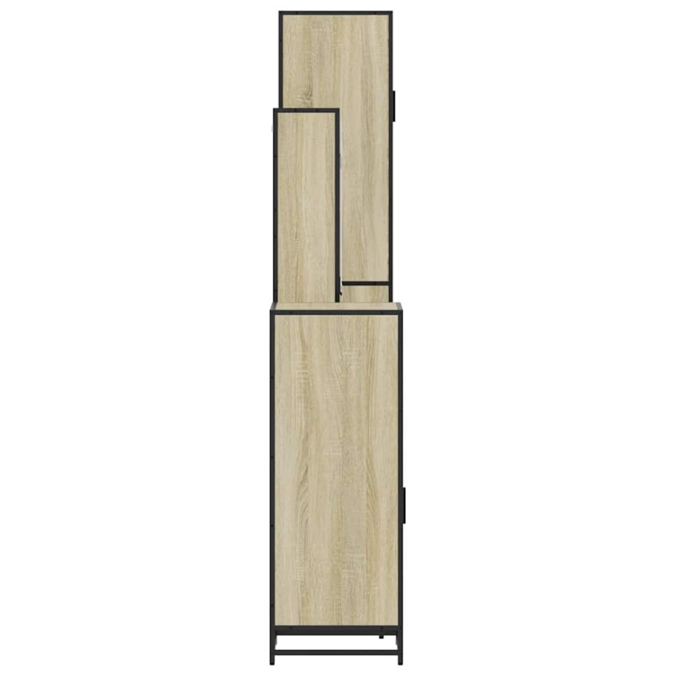 Juego de muebles de baño 4 pzas contrachapada roble