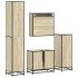 Juego de muebles de baño 4 pzas contrachapada roble