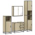 Juego de muebles de baño 4 pzas contrachapada roble