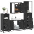 Juego de muebles de baño 4 pzas madera contrachapada