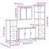Juego de muebles de baño 4 pzas madera contrachapada