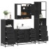 Juego de muebles de baño 4 pzas madera contrachapada