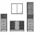 Set de muebles de baño 4 pzas madera contrachapada gris