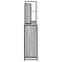 Set de muebles de baño 4 pzas madera contrachapada gris