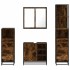 Set de muebles baño 4 pzas madera contrachapada roble