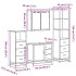 Set de muebles baño 4 pzas madera contrachapada roble