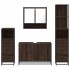 Set de muebles baño 4 pzas madera contrachapada roble