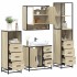Juego de muebles de baño 4 pzas contrachapada roble