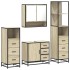 Juego de muebles de baño 4 pzas contrachapada roble