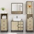 Juego de muebles de baño 4 pzas contrachapada roble
