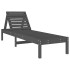 Tumbonas 2 unidades madera maciza de pino gris 199,5x60x74