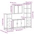 Set de muebles baño 4 pzas madera contrachapada roble