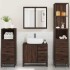 Set de muebles baño 4 pzas madera contrachapada roble