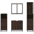 Set de muebles baño 4 pzas madera contrachapada roble