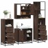 Set de muebles baño 4 pzas madera contrachapada roble