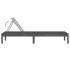 Tumbonas 2 unidades madera maciza de pino gris 199,5x60x74