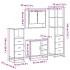Set de muebles baño 4 pzas madera contrachapada roble