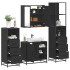 Juego de muebles de baño 4 pzas madera contrachapada