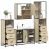 Juego de muebles de baño 4 pzas contrachapada roble