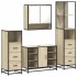 Juego de muebles de baño 4 pzas contrachapada roble