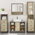 Juego de muebles de baño 4 pzas contrachapada roble