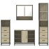 Juego de muebles de baño 4 pzas contrachapada roble
